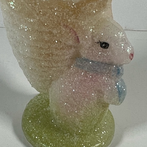Fenton Hand Painted Bunny Rabbit Egg Candy Holder - Picture 2 of 5